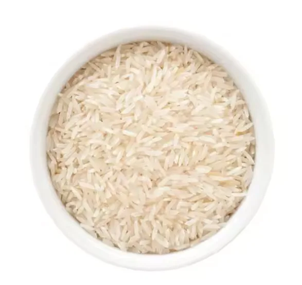 IRRI-9 Long Grain Rice — uncooked grains shown close up