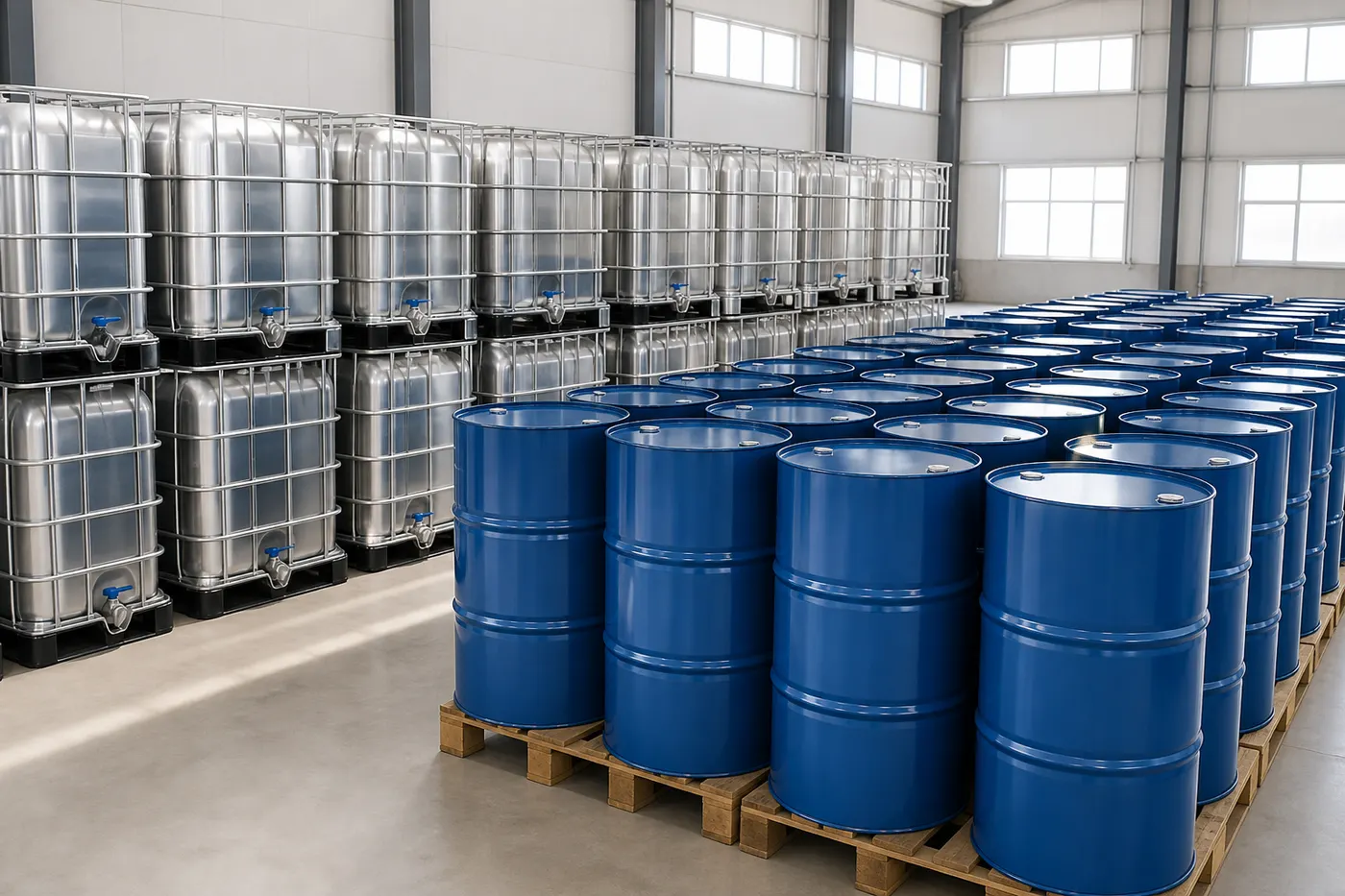 Bulk packing context for Coconut Oil — drums and IBC totes